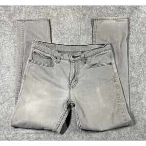 Levis 511 Jeans Mens 31 x 30 Light Grey Straight Leg Stretch Preppy